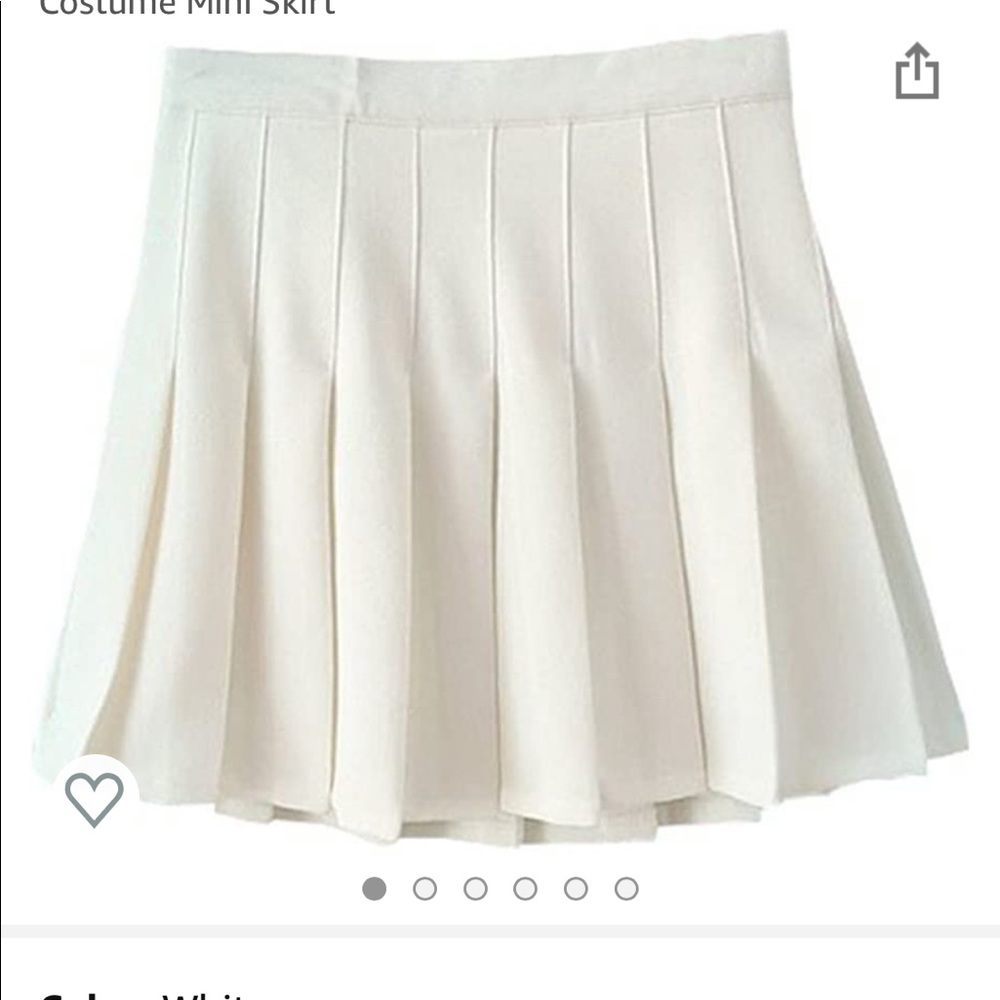 White pleated skirt